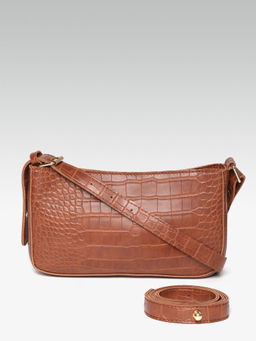 Twenty Dresses by Nykaa Fashion - Tan Grab And Go Textured Sling Bag