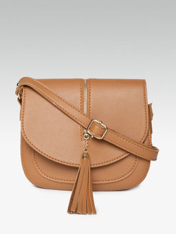 Twenty Dresses by Nykaa Fashion - Tan Love Of The Game Sling Bag