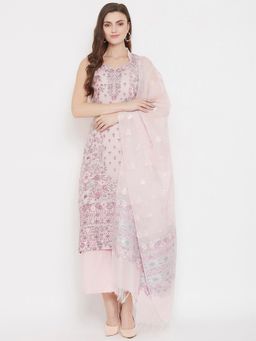 Safaa - Organic Cotton Woven Design Women Unstitched Dress Material (Set of 3)