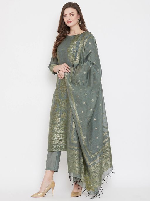cotton silk dress material online Buy Safaa Cotton Silk Woven Design Women Unstitched Dress Material (Set of  3) Online
