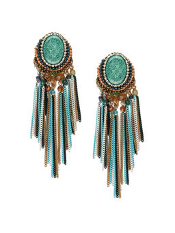 Jewels Galaxy - Multi-Color Handcrafted Tasselled Earrings