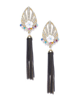 Jewels Galaxy - Multi-Color Handcrafted Contemporary Drop Earrings