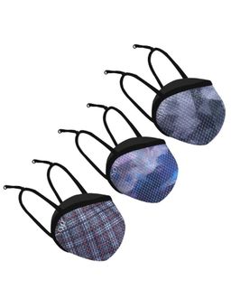 SOIE - Multi-Colour Printed 8 Layer Reusable Mask (Pack of 3)