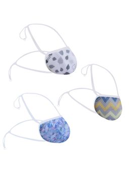 SOIE - Multi-Colour Printed 8 Layer Reusable Mask (Pack of 3)