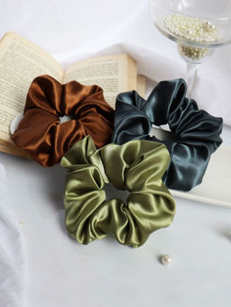 Soho Boho Studio - Earthy tone combo scrunchies