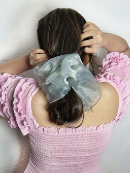 Soho Boho Studio - Ash cloud oversized scrunchie