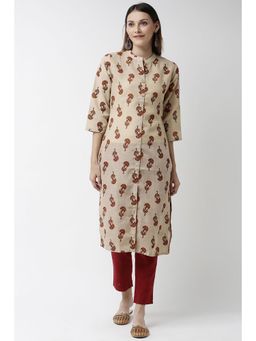 Soch - Beige Printed Kurti
