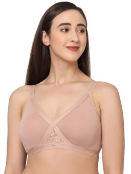 SOIE - Women Full Coverage Non Padded Bra - Dark - Skin