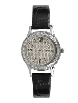 Sonata - Stardust White Dial Leather Strap Watch - 8123SL03