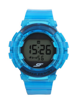 Sonata - Grey Dial Blue Plastic Strap Watch - 87017PP03