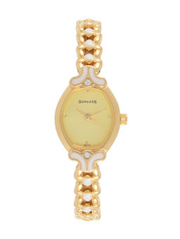 Sonata - Champagne Dial Golden Metal Strap Watch - NM8068YM02