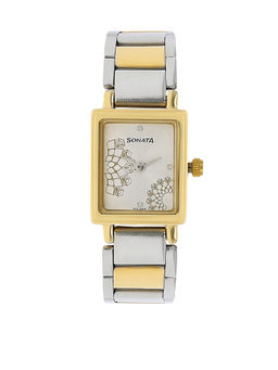Sonata - Silver Dial Two Toned Stainless Steel Strap Watch - NM8080BM01