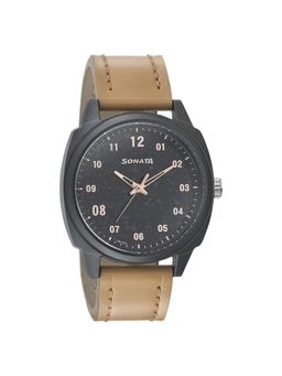 Sonata - NM77086PL01 Black Dial Analog Watch for Men