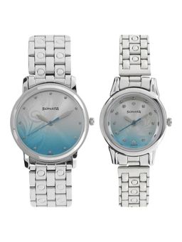 Sonata - NN10138925SM01 Multicolor Dial Analog Watch for Couple (Pack of 2)