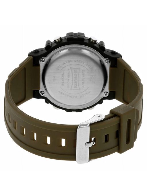 Buy Sonata NN77006PP01 Grey Dial Digital watch for Men Online
