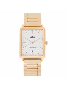 Sonata - NN77084YM04 White Dial Analog Watch for Men