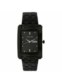 Sonata - NN7953NM02W Black Dial Analog Watch for Men