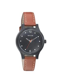 Sonata - NN87030PL04W Black Dial Analog Watch for Women