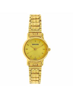 Sonata - NN8976YM09W Gold Dial Analog Watch for Women