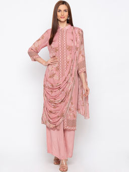 Soup by Sougat Paul - Pink Printed Kurta With Palazzo - Customisable (Set of 2)