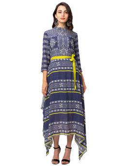 Soup by Sougat Paul - Navy Blue Printed Dress