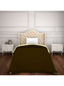 SPACES - Hygro Cotton Brown Solid 300 Tc 1 Single Duvet Cover