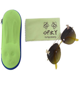 Spiky - Gold Yellow Avaitor Sunglasses