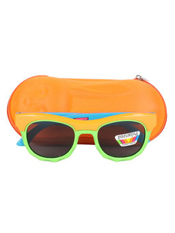 Spiky - Orange Green Round Sunglasses