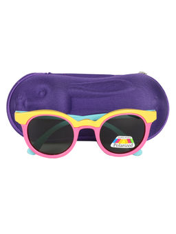 Spiky - Yellow Green Round Sunglasses