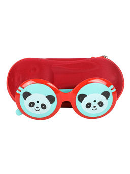 Spiky - Red Green Round Panda Sunglasses
