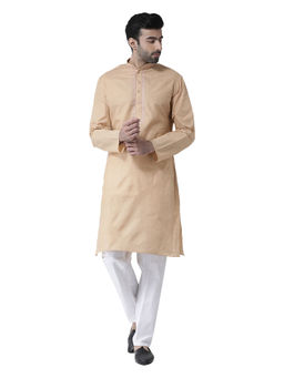 SG LEMAN - Gold Solid Kurta (Set of 2)