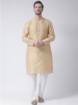 SG LEMAN - Gold Solid Kurta (Set of 2)