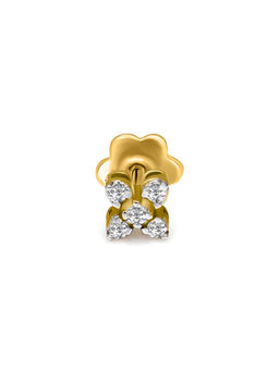 Sparkles - 0.05 CT Sparkles Diamond 18Kt Yellow Gold 5 stone Nosepin for Women
