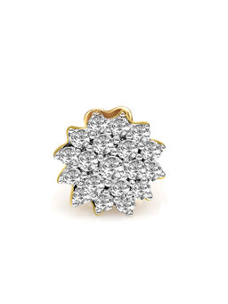 Sparkles - 0.32 CT Sparkles Diamond 18Kt Yellow Gold Cluster Nosepin for Women