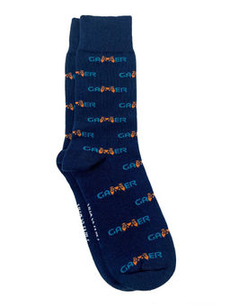 Mint & Oak - The Gamer Blue Calf Length Socks for Men