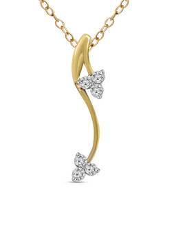 Sparkles - 0.05 CT Sparkles Diamond 18Kt Yellow Gold Diamond Pendant for Women