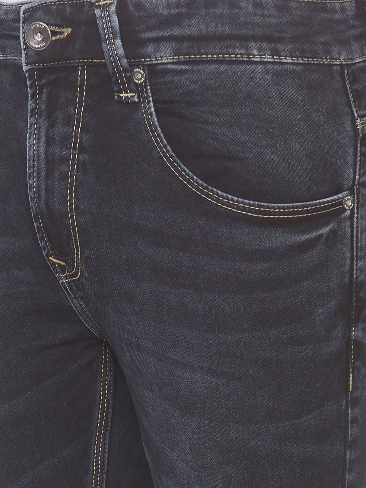 Buy Spykar Black Cotton Mens Jeans 