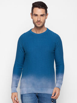 Spykar - Blue Cotton Men Sweater