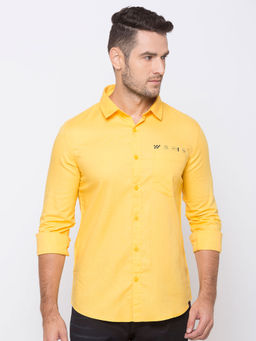Spykar - Yellow Cotton Casual Shirts