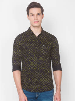 Spykar - Black Cotton Men Shirt