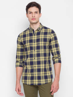 Spykar - Yellow Cotton Men Shirt
