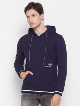 Spykar - Blue Cotton Men Sweatshirt