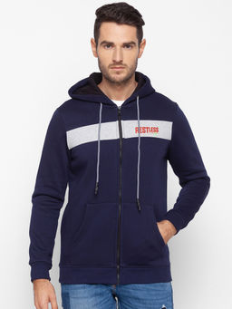 Spykar - Blue Cotton Men Sweatshirt