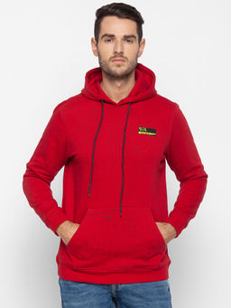 Spykar - Red Cotton Men Sweatshirt