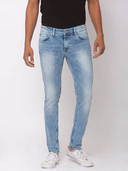 Spykar - Blue Cotton Mens Jeans
