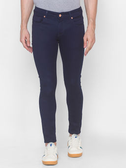 Spykar - Navy Blue Cotton Mens Jeans