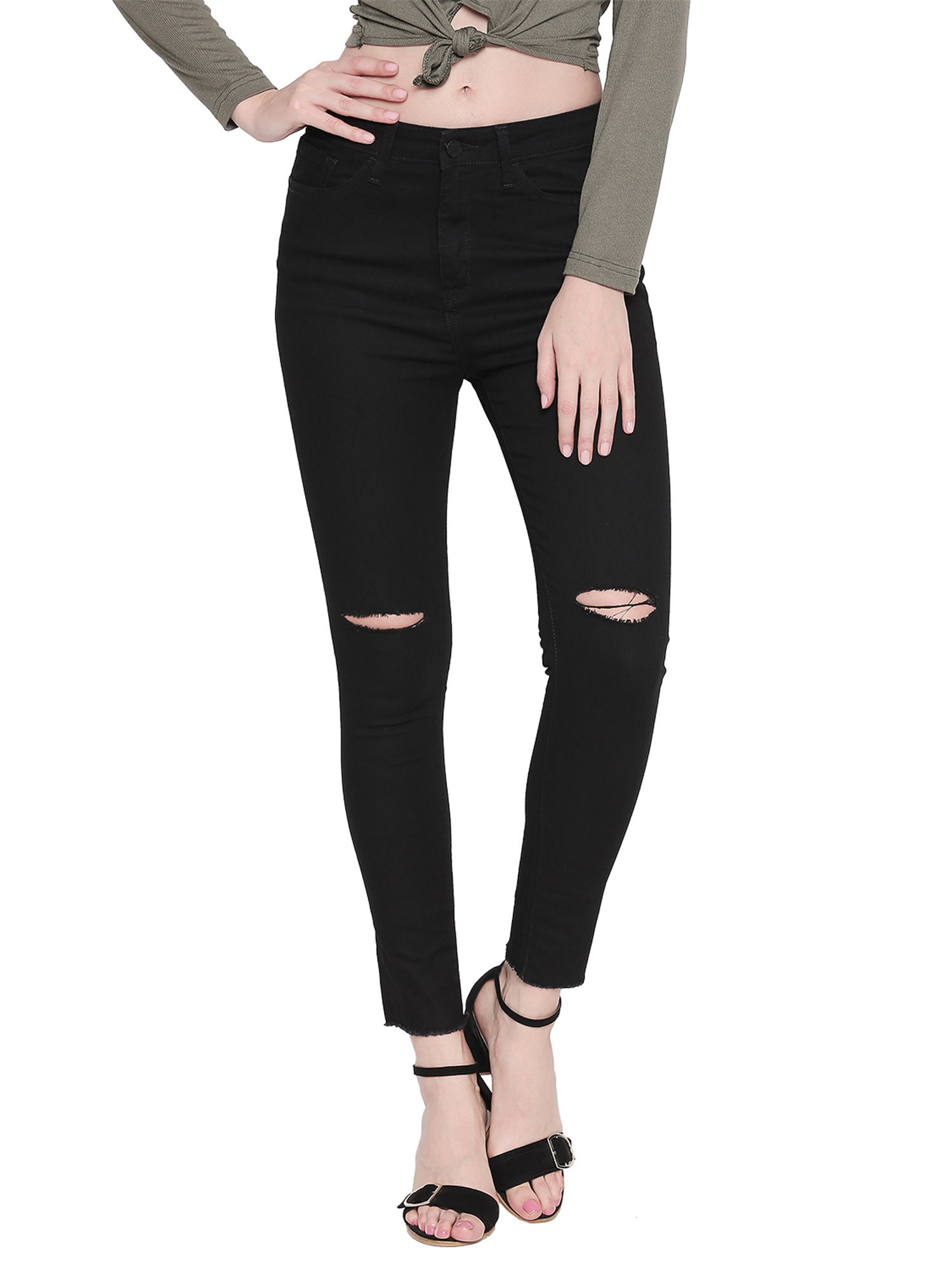 spykar black jeans online