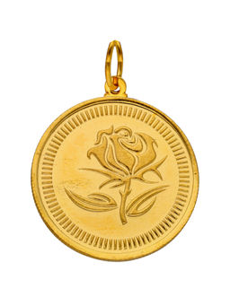 Sri Jagdamba Pearls - 22kt 5 Gram Flower Gold Coin cum Pendant