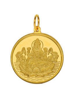 Sri Jagdamba Pearls - 22kt 2 Gram Lakshmi Gold Coin cum Pendant