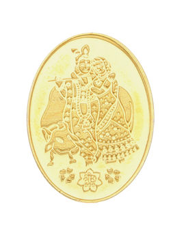 Sri Jagdamba Pearls - 4 Grams 24Kt (999) Radha Krishna Gold Coin